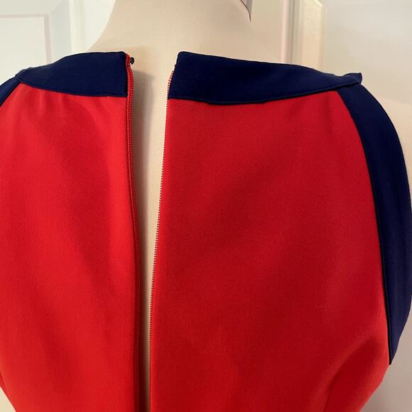 Banana Republic NWT Women's Red, White, Blue Colorblock Dress, size 4 - Picture 5 of 9